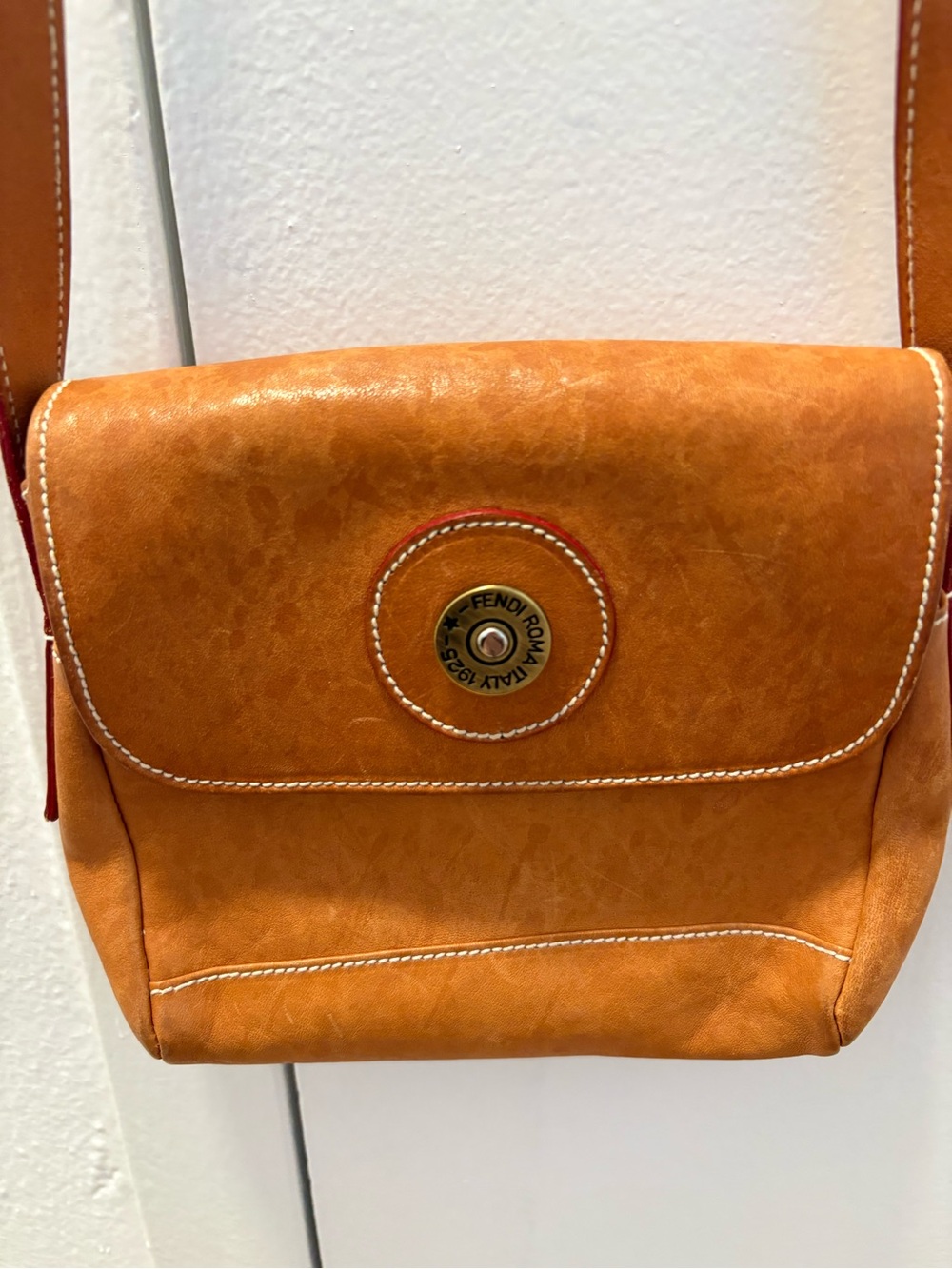 Authentic Vintage Fendi S.A.S. Leather Crossbody Bag WITH COA